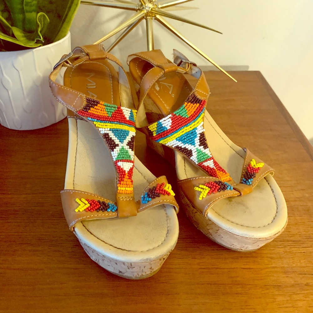 Mia Beaded Wedges